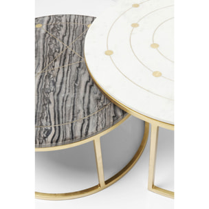 Tables basses Mystic rondes set de 2 Kare Design