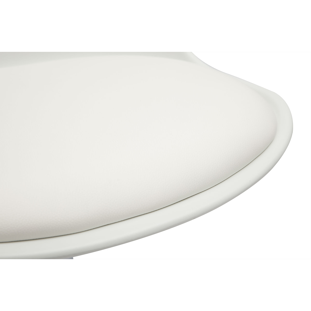 Chaise design pivotante blanche et métal chromé STEEVY V2