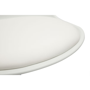 Chaise design pivotante blanche et métal chromé STEEVY V2