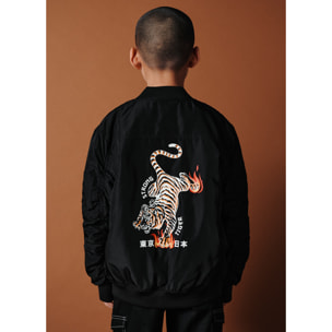 Bomber oversize stampa tigre fronte/retro