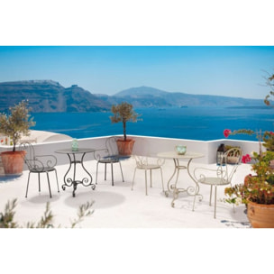 Tavolo ETIENNE in acciaio antracite Ø70 cm