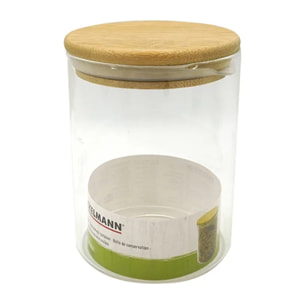 Boîte de conservation en verre avec couvercle en Bambou Fackelmann Nature
