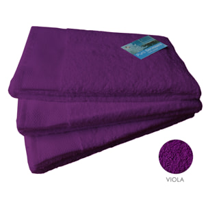 Set salvietta 3 pezzi 60x110 cm viola