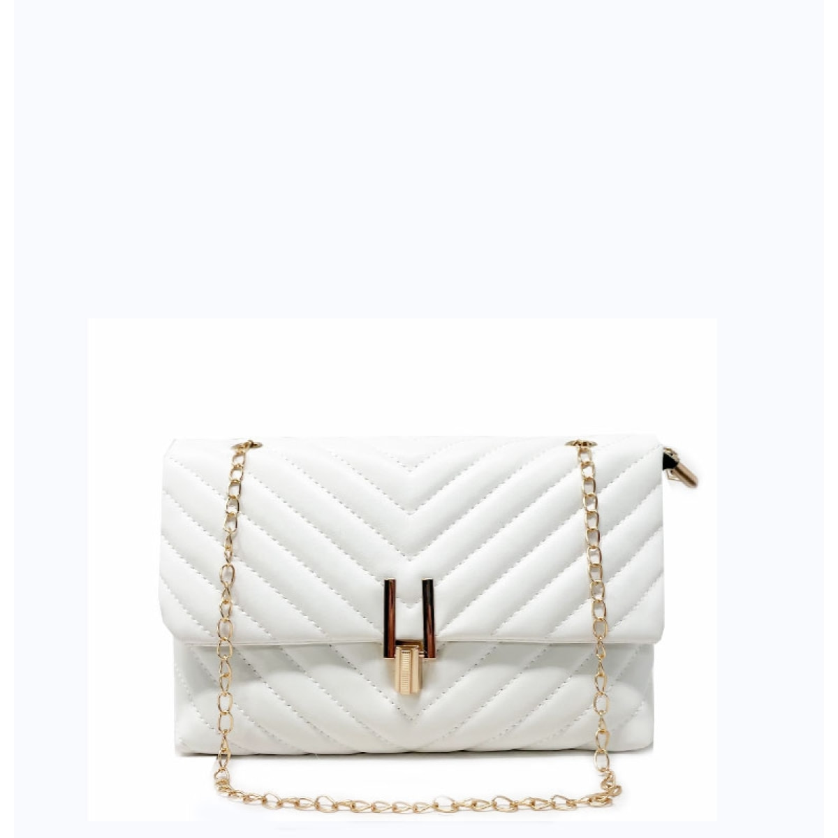 Chicca Borse Tracollina Clutch Bianco