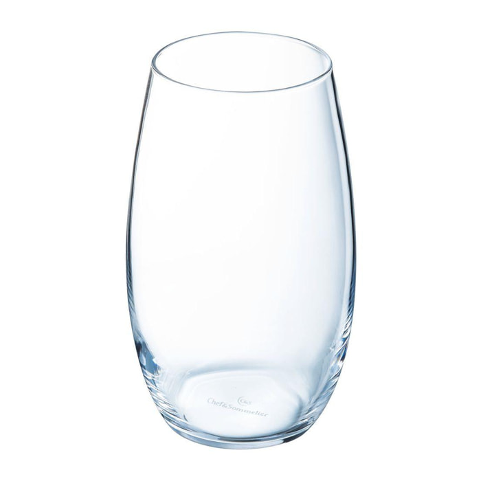 6 verres à eau 40cl - Chef&Sommelier - Cristallin élégant ultra transparent