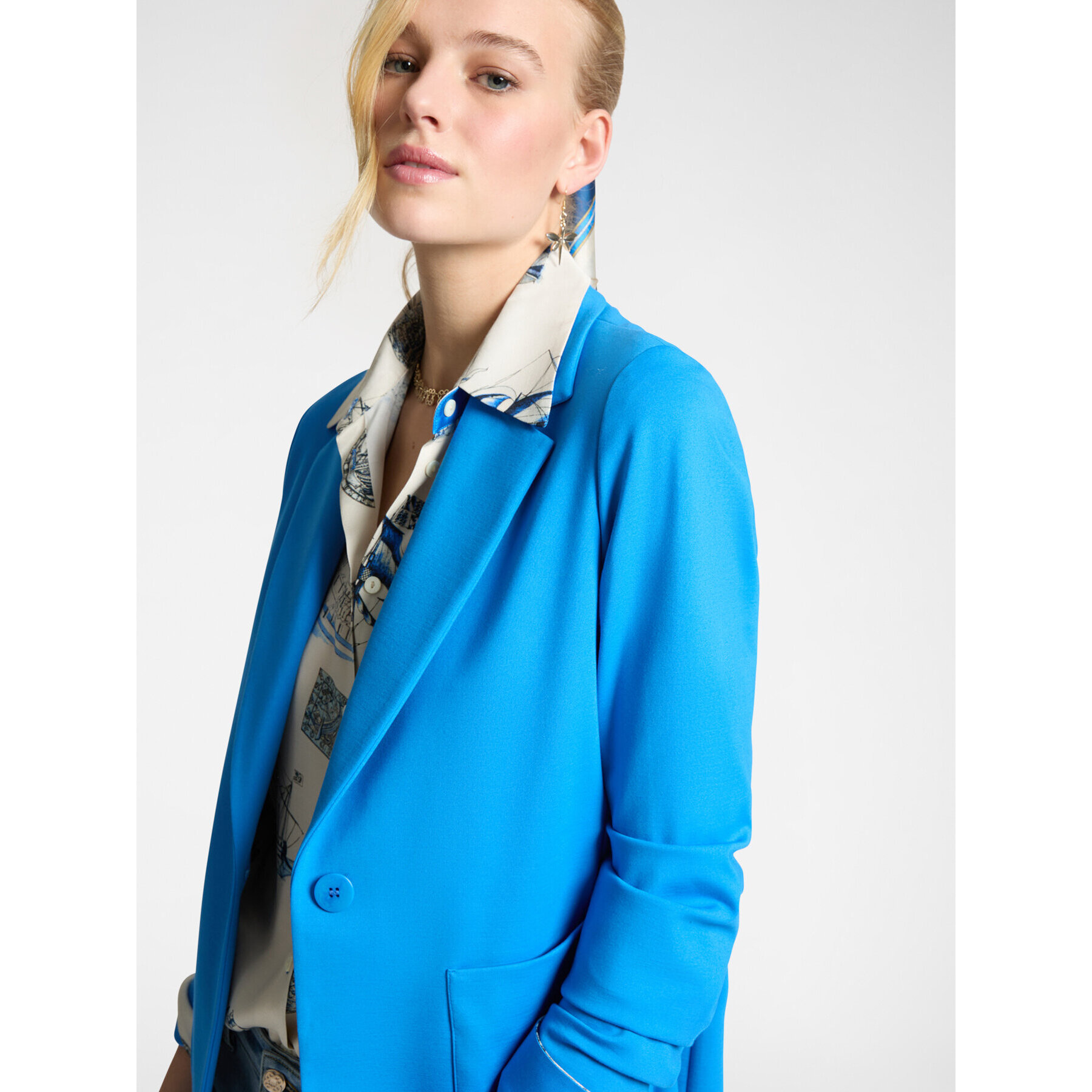 Elena Mirò - Blazer in punto Milano - Azzurro