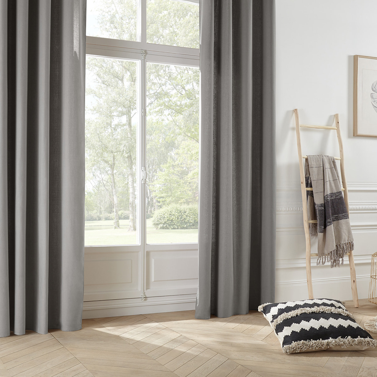 Rideau "Panama" - gris - 140x260 cm