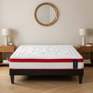 Matelas Mémoire de Forme Suprême, Mousse Haute Densité & Hyper Soft, 24 cm, Accueil Tonique, Soutien Ferme