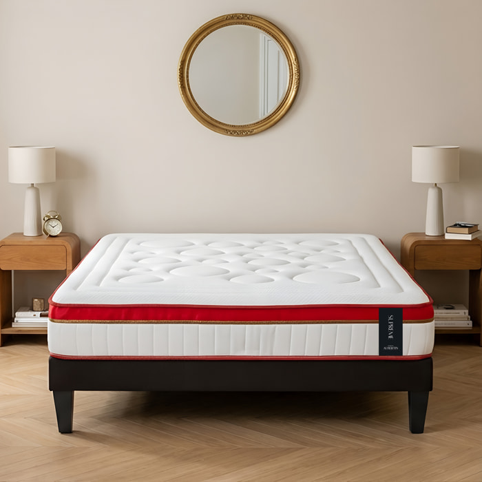 Matelas Mémoire de Forme Suprême, Mousse Haute Densité & Hyper Soft, 24 cm, Accueil Tonique, Soutien Ferme