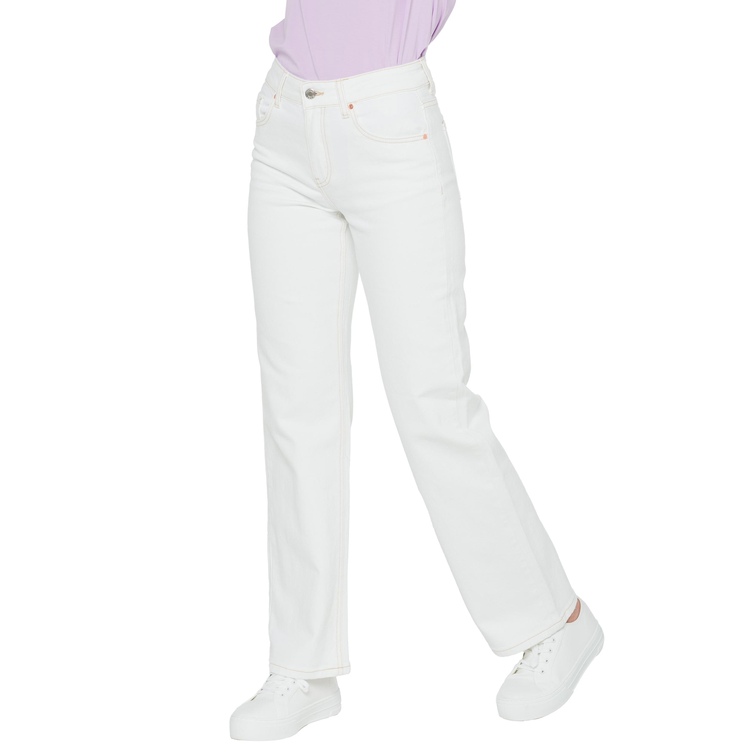 Pantalone denim Hot Buttered Margot bianco