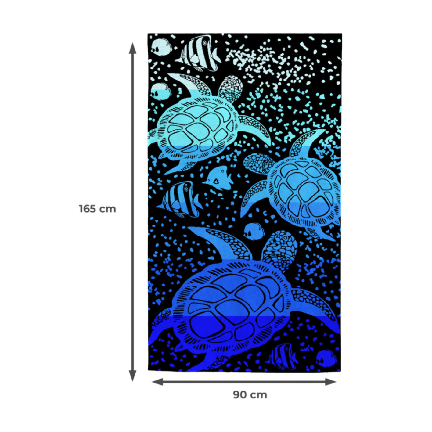 Telo Mare Spugna Jacquard Spiaggia Disegno Guizzo