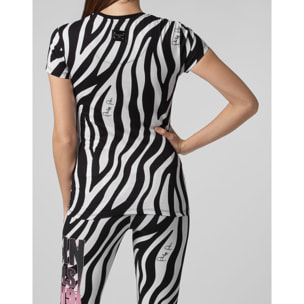 PHILIPP PLEIN T-shirt Round Neck SS Zebra