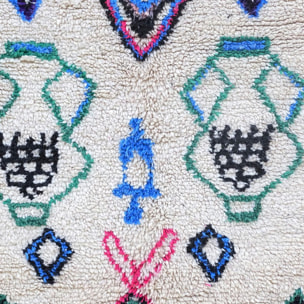 Authentique tapis berbère fait à la main en laine MEJE