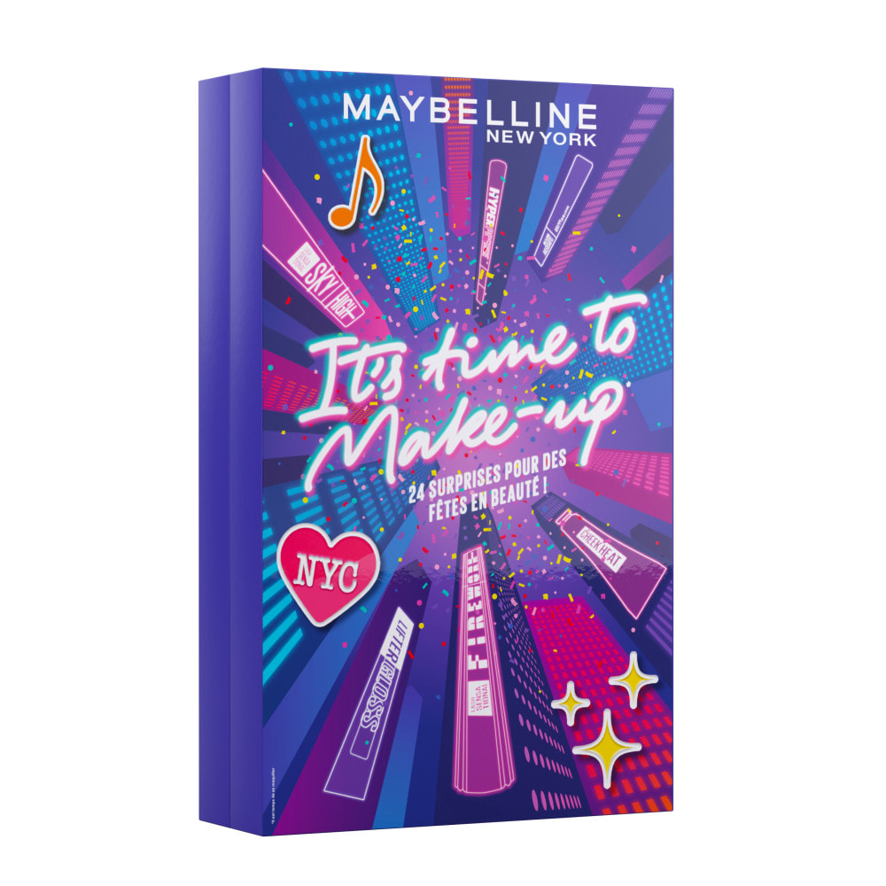 Maybelline New York Calendrier de l'Avent 2024 - 24 Produits Maquillage - Grand Format