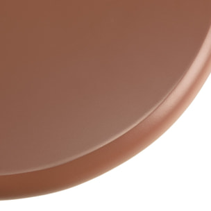 AGATHE - Table d'appoint ronde en bois peint terracotta D40cm