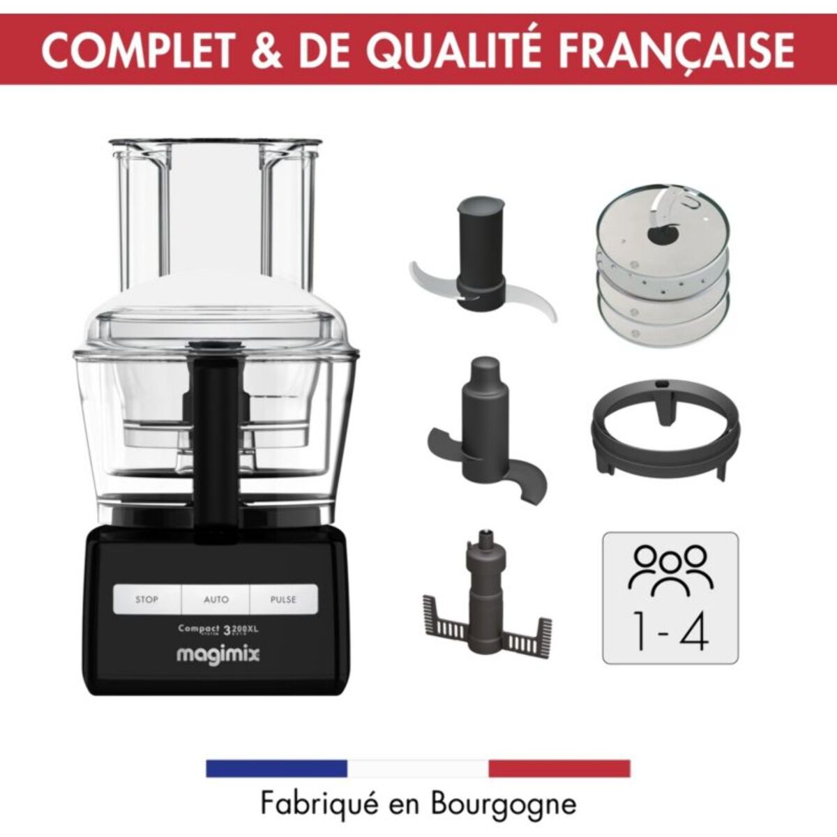 Robot multifonction MAGIMIX 18373F CS 3200XL Noir