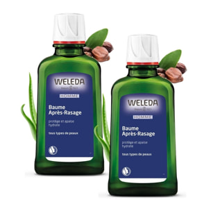 WELEDA - Duo Baume Après-Rasage - Protège et apaise - Certifié Natrue**- Flacon 100 ml  x 2