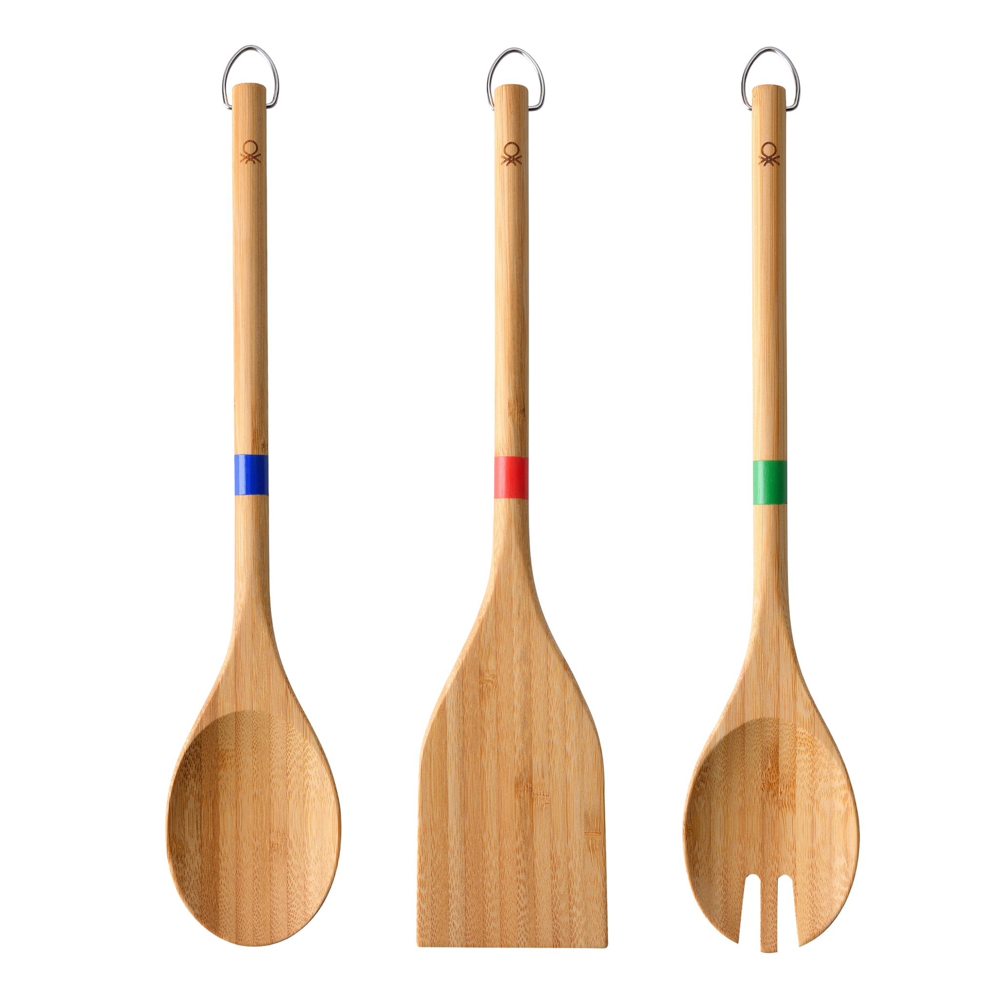 Set 3pc utensilios cocina bamboo  benetton