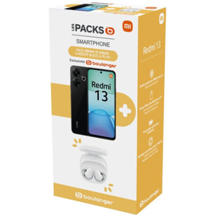 Smartphone XIAOMI Pack Redmi 13 256Go Noir 4G + Buds6 Play