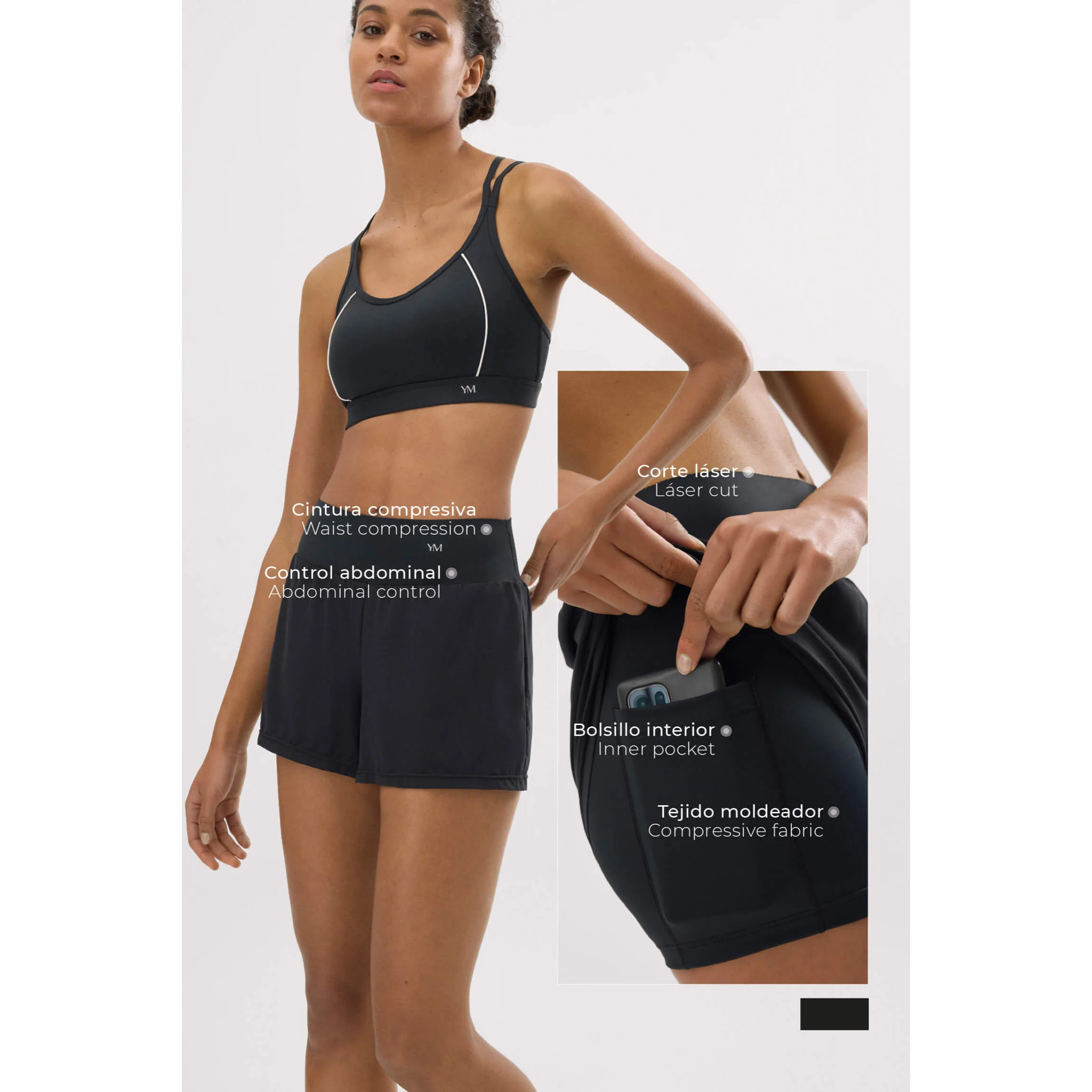 Short sportivi Nero