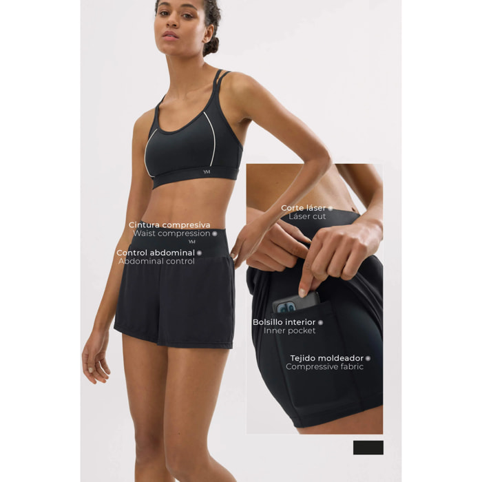 Short sportivi Nero