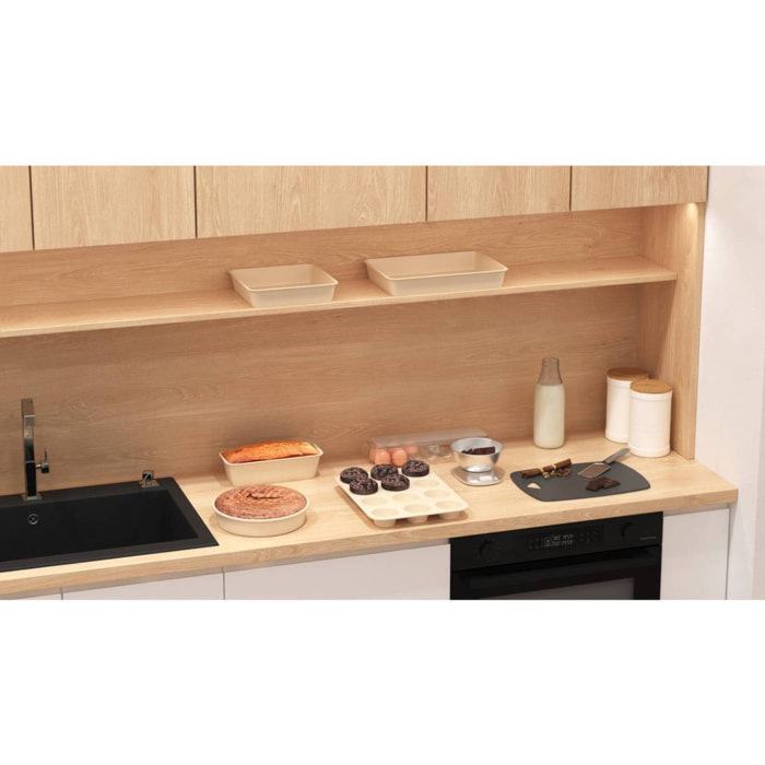 Moule rectangulaire Harmony 34,7x24,5x5,1cm beige