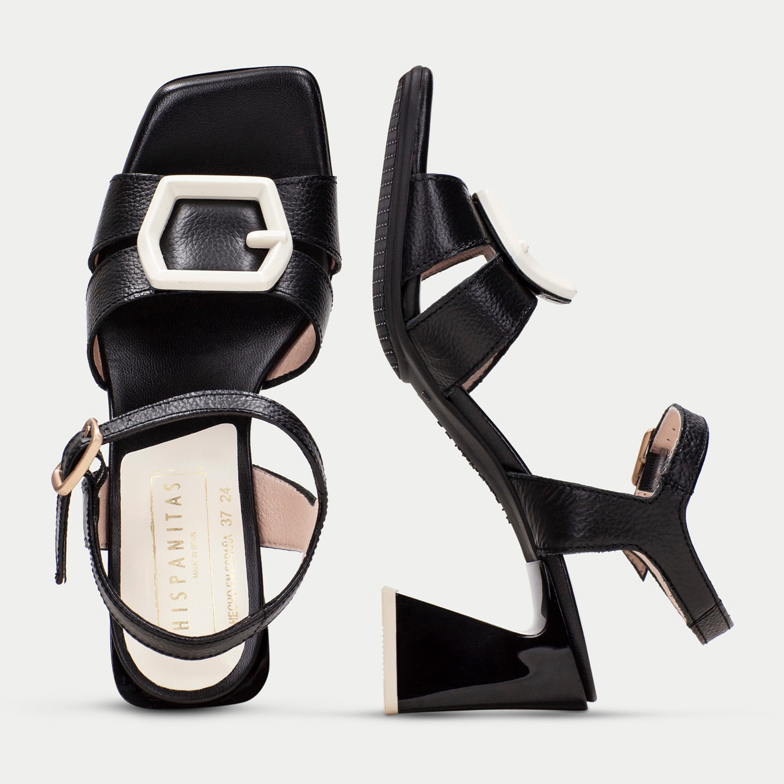 Sandalia Tacon Mallorca Negro 6,5 cm