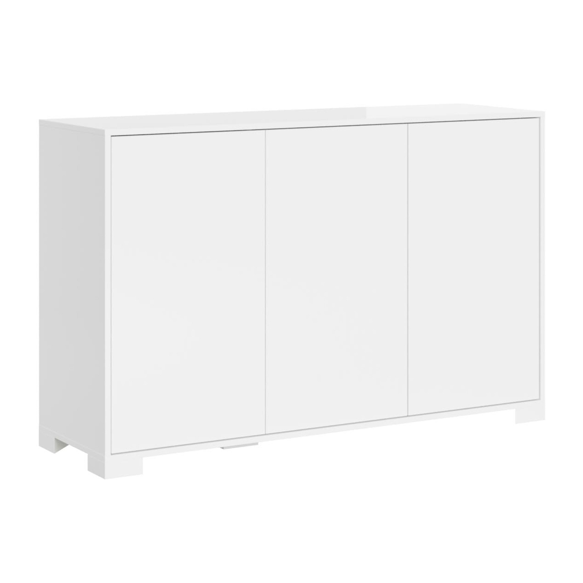 Madia 3 ante 130x40x83 cm Lumina bianco lucido
