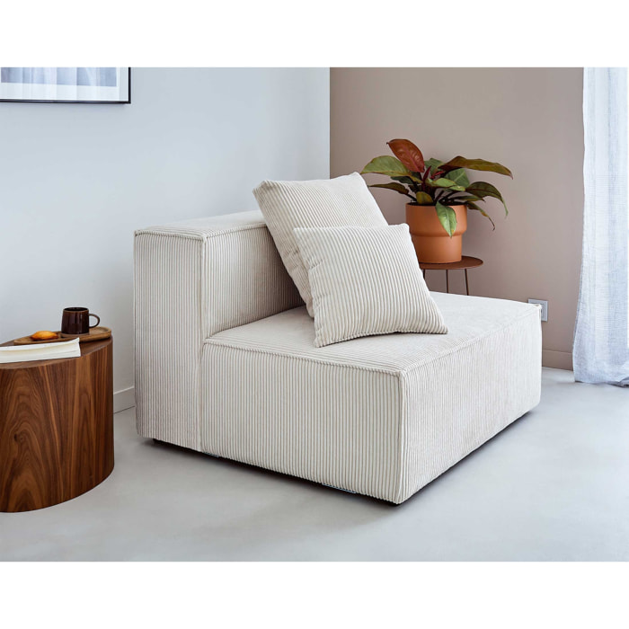 Colombine - module d'assise - en velours côtelé - Beige
