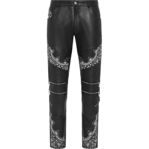 PHILIPP PLEIN Pantalones de cuero PAISLEY