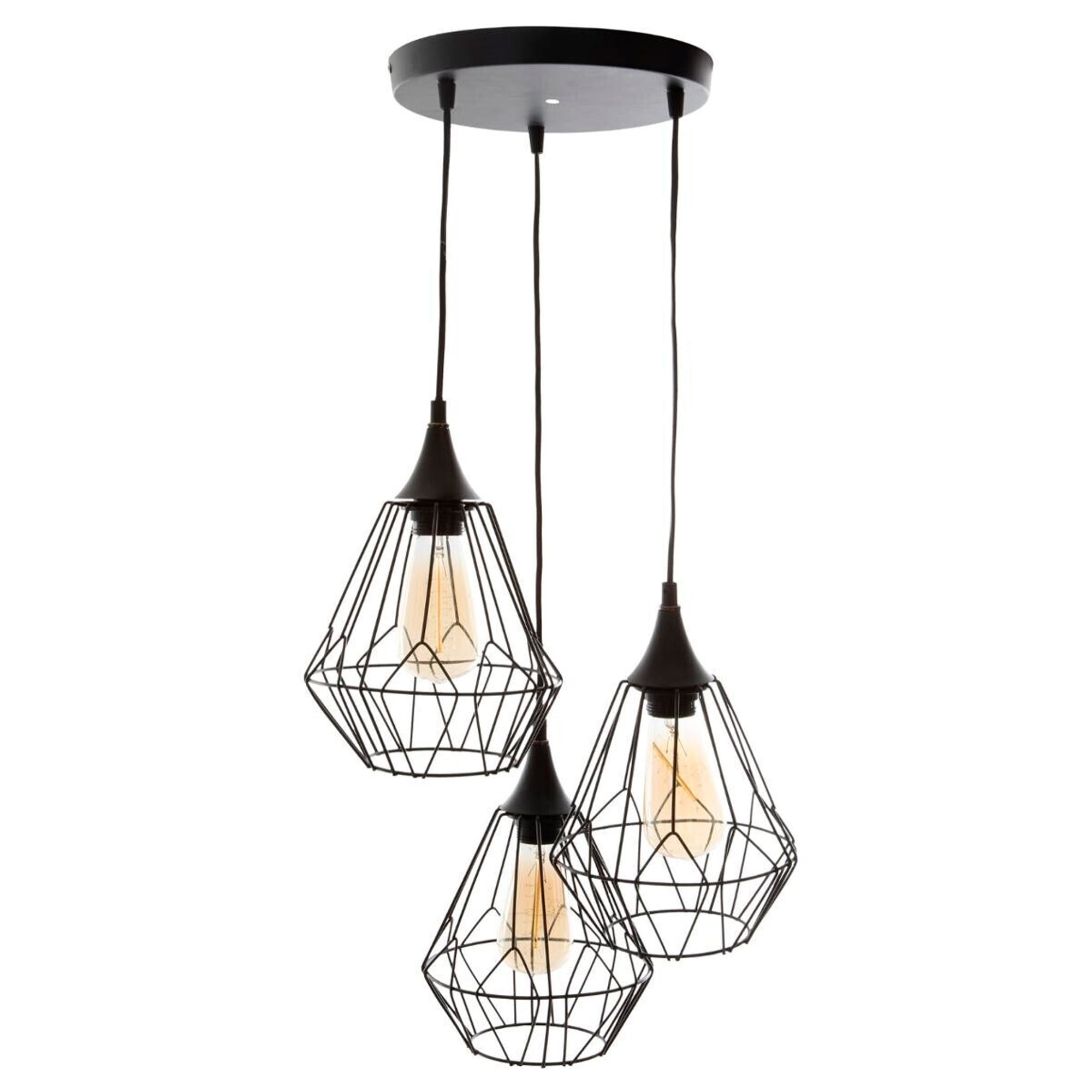 Lámpara de suspensión de alambre x 3
