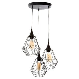 Lámpara de suspensión de alambre x 3