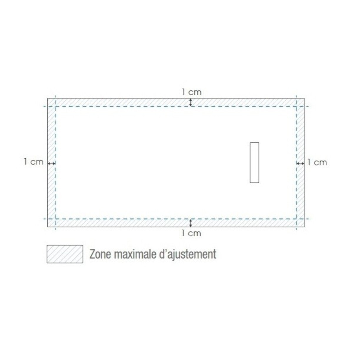 Receveur KINEDO découpable Kinerock Evo biolex rectangle gris pierre