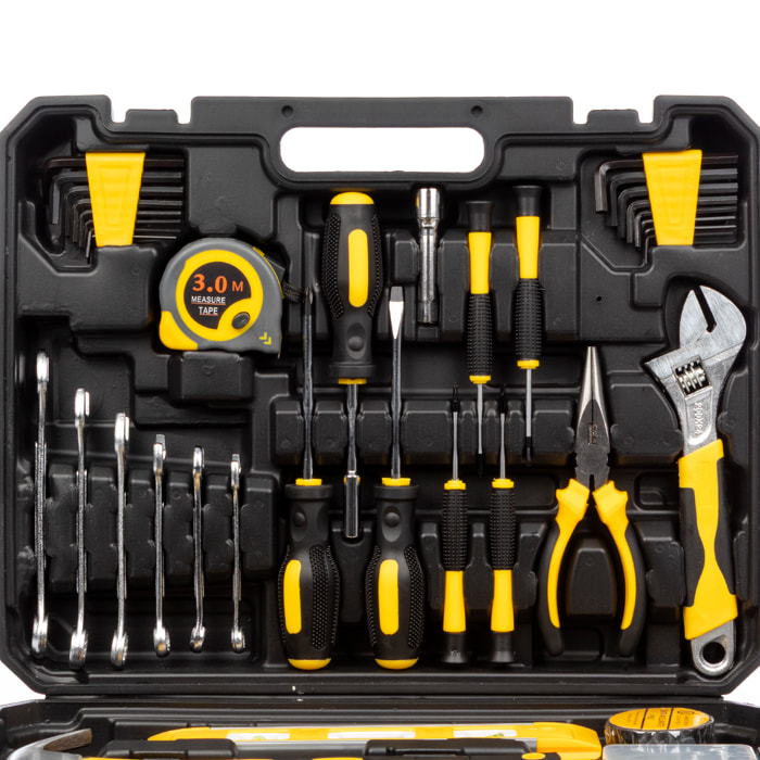 Set di strumenti domestici con valigetta di trasporto e 108 pezzi