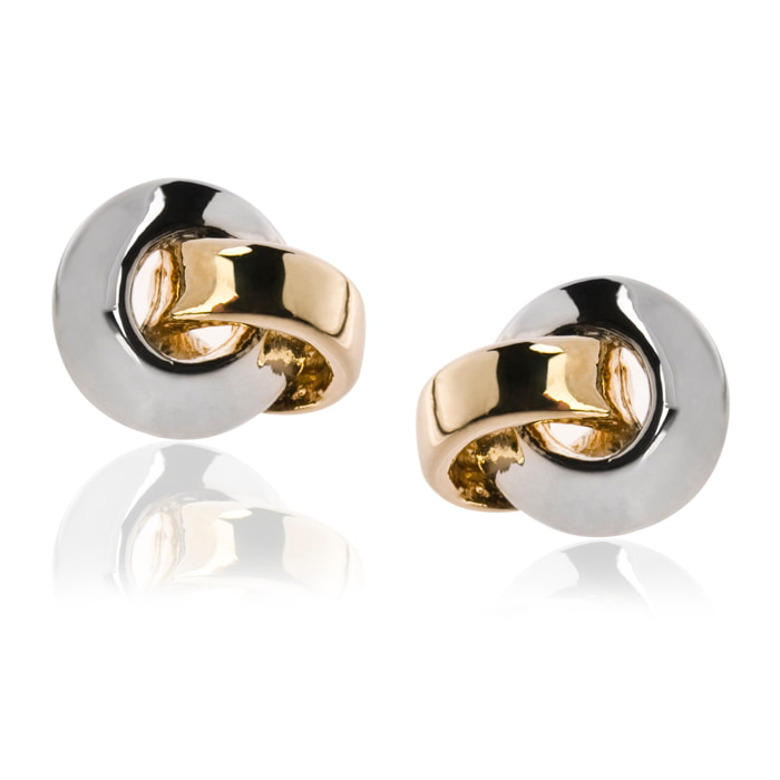 Pendientes acabados en oro amarillo de 18K
