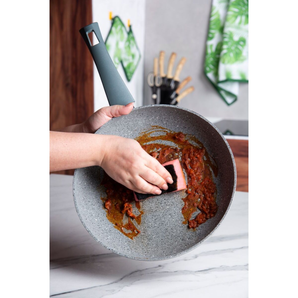 Poêle 24 cm Excelsa – Country Rock, Aluminium Gris