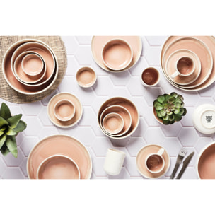 Assiette OXYGEN Ø27cm - 6 pièces - Rose poudre