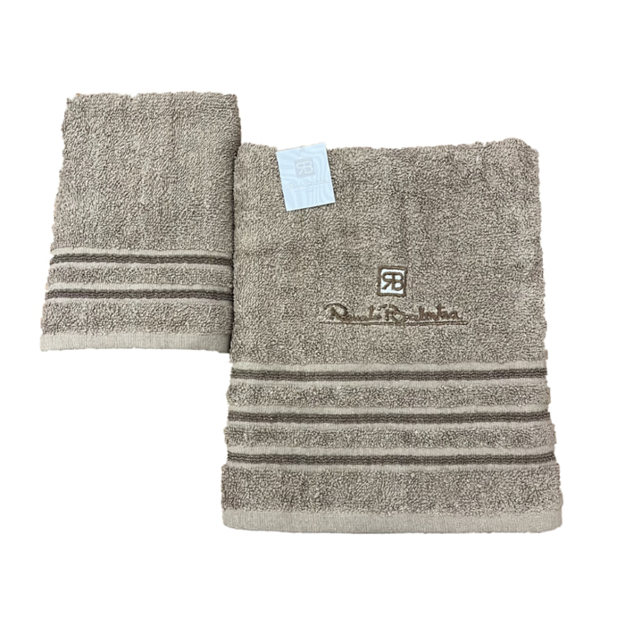Renato Balestra 1 Set di 2 Asciugamani da bagno (1 viso e 1 bidet) Fango