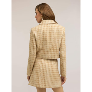 Motivi - Giacca corta doppiopetto in bouclé - Beige