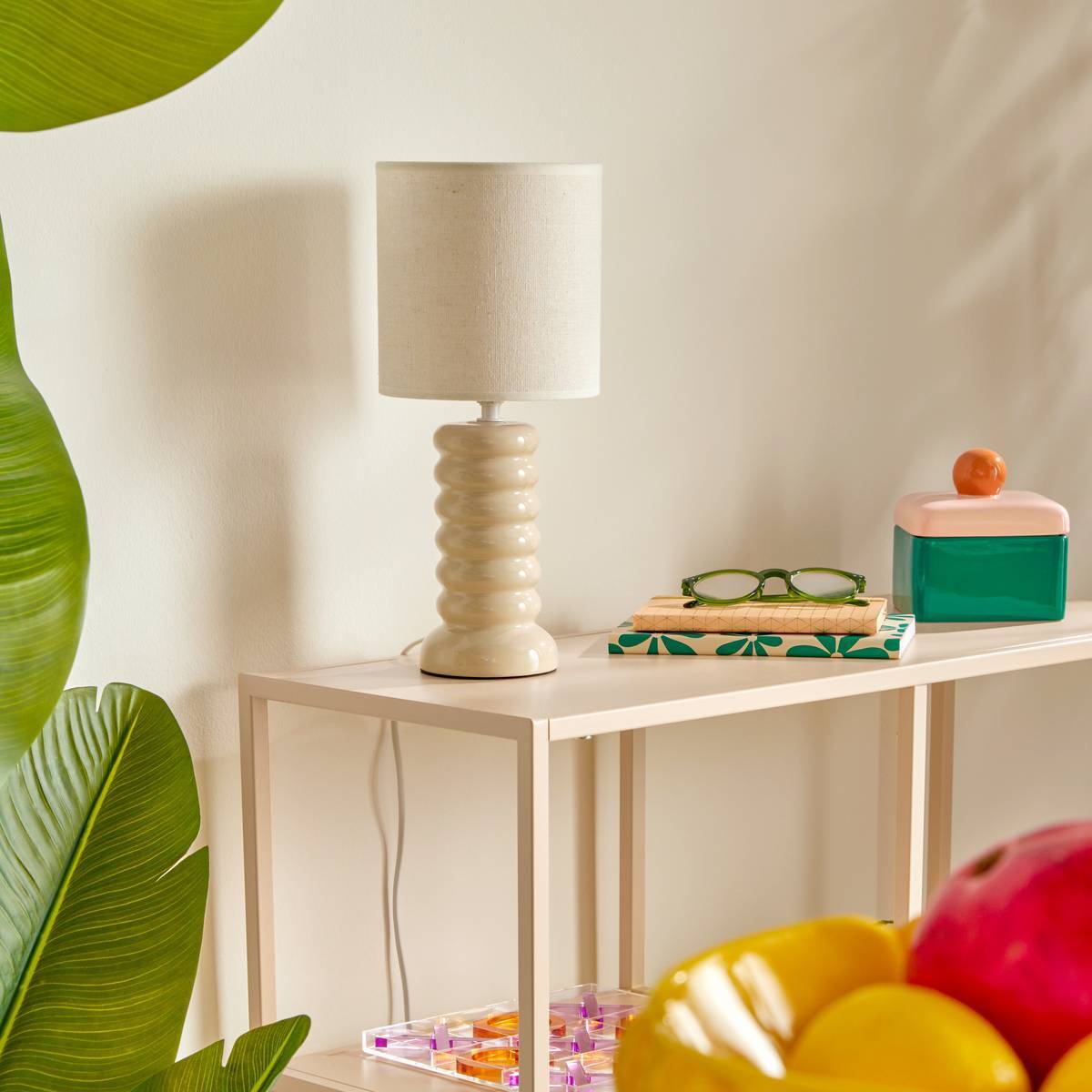 Lampe Vinas beige H33cm