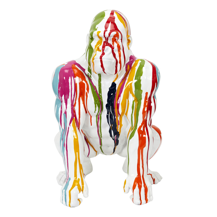 Gorille Blanc Rainbow Deco 46cm