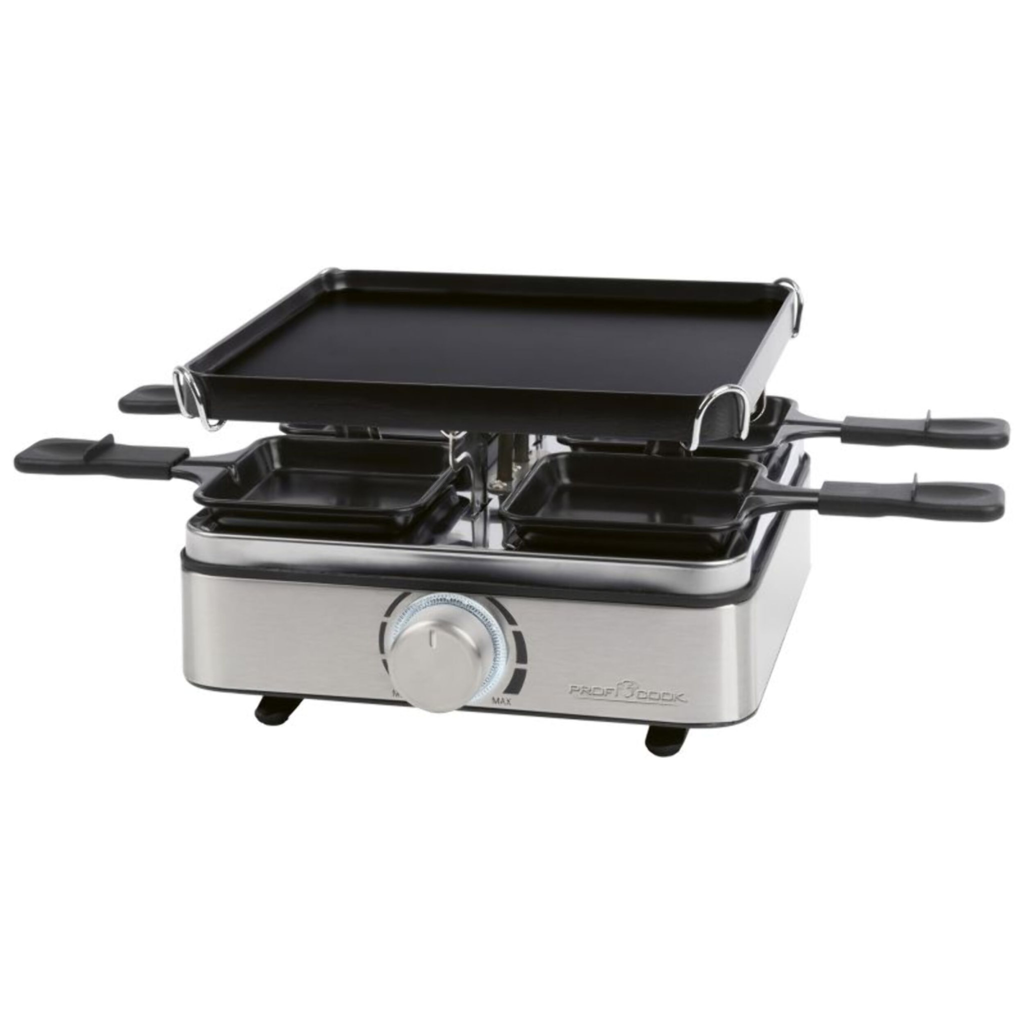 Raclette grill 4 personnes Acier inoxydable Proficook PC-RG1301-Inox