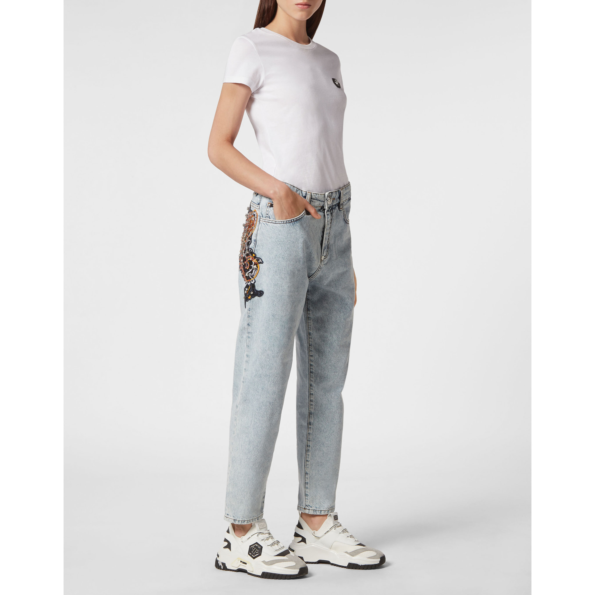 PHILIPP PLEIN Jeans dal taglio mom PAISLEY