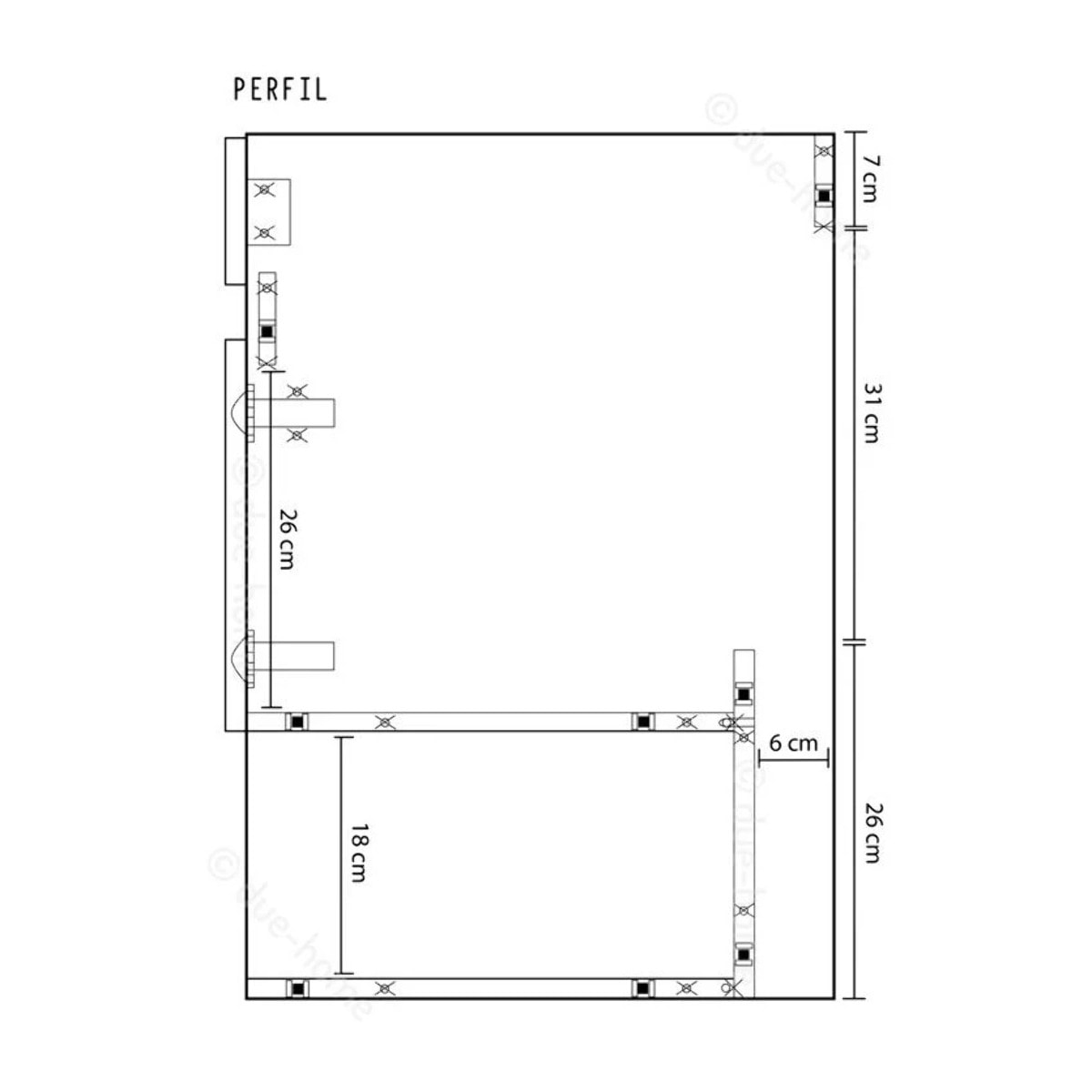 Mueble de baño con espejo Cotton 2 puertas Nordik