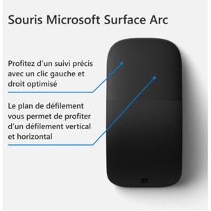 Souris sans fil MICROSOFT Surface Arc noire