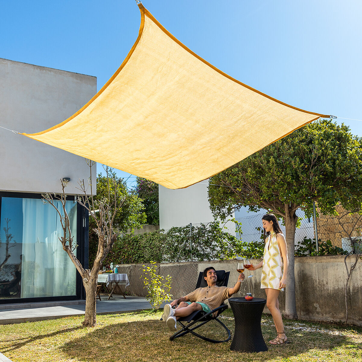 Toldo Vela de Sombra Rectangular Shazail InnovaGoods 2 x 3 m - Gris