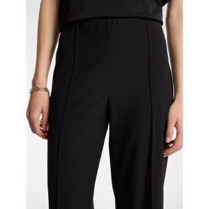 Elena Mirò - Pantaloni dritti in tessuto leggero - Nero