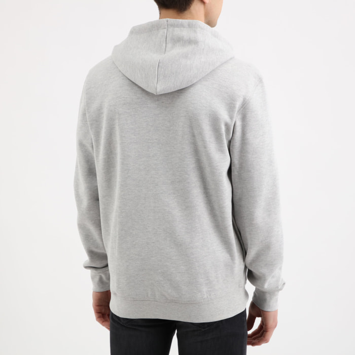 Sweat à capuche Aldwin - coton bio - logo - gris