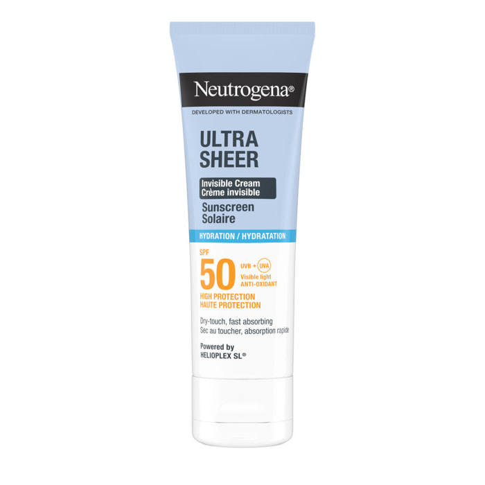 Ultra Sheer SPF 50 - Crème Solaire Visage Invisible Ultra Sheer Hydratation 50ml