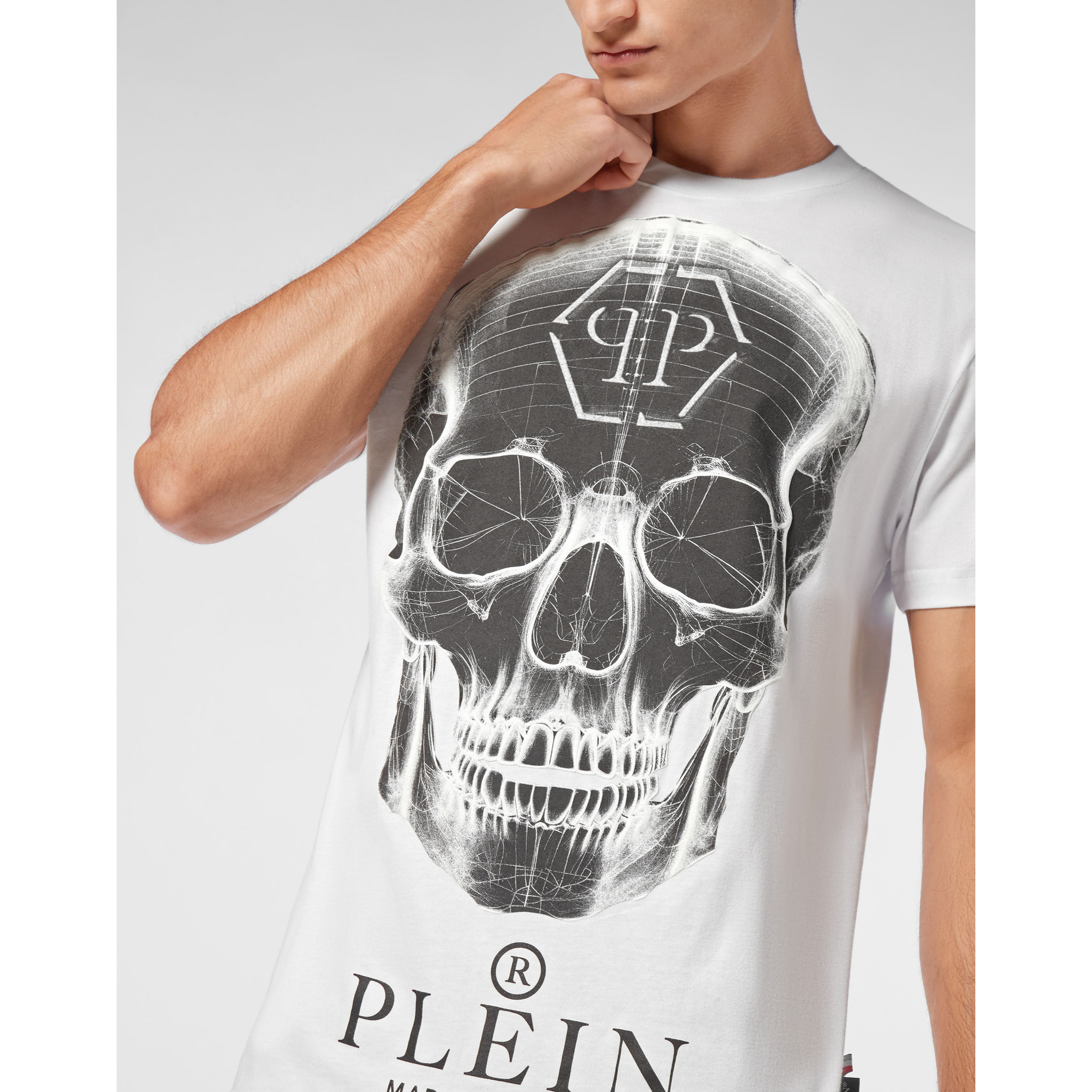 PHILIPP PLEIN T-Shirt Round Neck SKULL